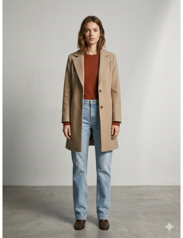 Abrigo Sastre "Manhattan" – Camel Tostado