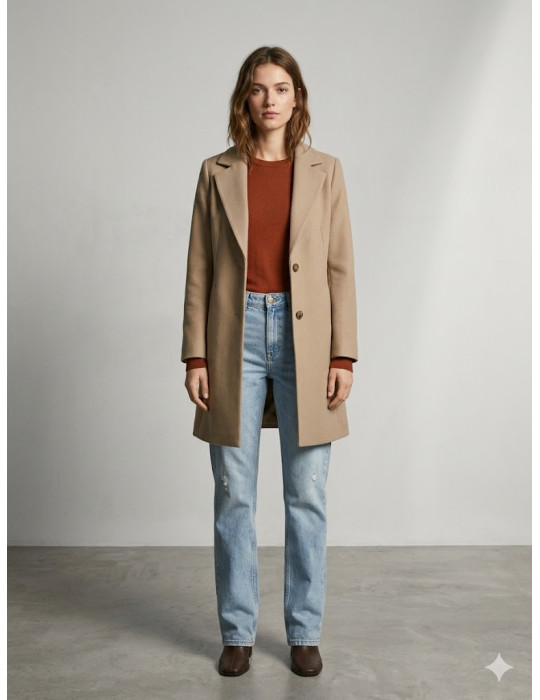 Abrigo Sastre "Manhattan" – Camel Tostado